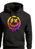 Hoodie Herren Print Drip Face Smile Neon Aufdruck Motiv Kapuzenpullover Techwear Fashion Streetstyle Neverless®preview