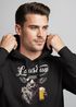 Hoodie Herren Print Hisch Tracht Bier-Glas Schriftzug Lausbub Bayern Dialekt Bierfest Volksfest Outfit Fashion Neverless®preview