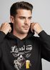 Hoodie Herren Print Hisch Tracht Bier-Glas Schriftzug Lausbub Bayern Dialekt Bierfest Volksfest Outfit Fashion Neverless®preview