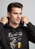 Hoodie Herren Print Hisch Tracht Bier-Glas Schriftzug Lausbub Bayern Dialekt Bierfest Volksfest Outfit Fashion Neverless®preview