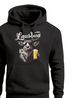 Hoodie Herren Print Hisch Tracht Bier-Glas Schriftzug Lausbub Bayern Dialekt Bierfest Volksfest Outfit Fashion Neverless®preview