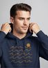 Hoodie Herren Print Minimalismus Wellen Sonne Meer Aufdruck Kapuzen-Pullover Männer Fashion Streetstyle Neverless®preview