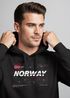 Hoodie Herren Print Norwegen Flagge Schriftzug Norway Explorer Scandinavian Fashion Streetstyle Neverless®preview