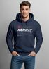 Hoodie Herren Print Norwegen Flagge Schriftzug Norway Explorer Scandinavian Fashion Streetstyle Neverless®preview