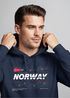 Hoodie Herren Print Norwegen Flagge Schriftzug Norway Explorer Scandinavian Fashion Streetstyle Neverless®preview