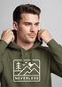 Hoodie Herren Print Outdoor Grafik Line Art Berge Natur Aufdruck Kapuzen-Pullover Männer Fashion Streetstyle Neverless®preview