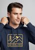 Hoodie Herren Print Outdoor Grafik Line Art Berge Natur Aufdruck Kapuzen-Pullover Männer Fashion Streetstyle Neverless®preview