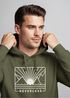 Hoodie Herren Print Outdoor Grafik Line Art Berge Sonne Natur Aufdruck Kapuzen-Pullover Männer Fashion Streetstyle Neverless®preview