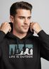 Hoodie Herren Print Outdoor Wandern Nautrliebhaber Life is outside Aufschrift Männer Fashion Streetstyle Neverless®preview