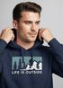 Hoodie Herren Print Outdoor Wandern Nautrliebhaber Life is outside Aufschrift Männer Fashion Streetstyle Neverless®preview