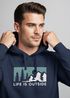 Hoodie Herren Print Outdoor Wandern Nautrliebhaber Life is outside Aufschrift Männer Fashion Streetstyle Neverless®preview