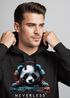 Hoodie Herren Print Panda Bär Aufdruck Musik Techo Print Fashion Streetstyle Neverless®preview