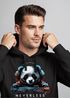Hoodie Herren Print Panda Bär Aufdruck Musik Techo Print Fashion Streetstyle Neverless®preview