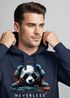 Hoodie Herren Print Panda Bär Aufdruck Musik Techo Print Fashion Streetstyle Neverless®preview