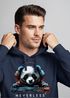 Hoodie Herren Print Panda Bär Aufdruck Musik Techo Print Fashion Streetstyle Neverless®preview