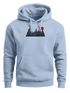 Hoodie Herren Print Red Sun Forest Kapuzensweatshirt mit Waldmotiv und roter Sonne Outdoor Streetwear Neverless®preview