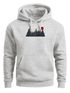 Hoodie Herren Print Red Sun Forest Kapuzensweatshirt mit Waldmotiv und roter Sonne Outdoor Streetwear Neverless®preview