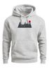 Hoodie Herren Print Red Sun Forest Kapuzensweatshirt mit Waldmotiv und roter Sonne Outdoor Streetwear Neverless®preview