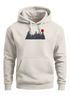 Hoodie Herren Print Red Sun Forest Kapuzensweatshirt mit Waldmotiv und roter Sonne Outdoor Streetwear Neverless®preview