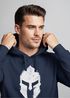 Hoodie Herren Print Sparta-Helm Aufdruck Gladiator Krieger Warrior Spartaner Fashion Streetstyle Neverless®preview