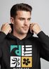 Hoodie Herren Print Surfing Rückenaufdruck Icons Maritim Kapuzen-Pullover Männer Fashion Streetstyle Neverless®preview