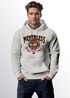 Hoodie Herren Print Tiger Aufdruck Schrift Motiv Kapuzen-Pullover Männer Fashion Streetstyle Neverless®preview