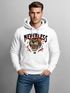 Hoodie Herren Print Tiger Aufdruck Schrift Motiv Kapuzen-Pullover Männer Fashion Streetstyle Neverless®preview