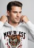 Hoodie Herren Print Tiger Aufdruck Schrift Motiv Kapuzen-Pullover Männer Fashion Streetstyle Neverless®preview