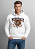 Hoodie Herren Print Tiger Aufdruck Schrift Motiv Kapuzen-Pullover Männer Fashion Streetstyle Neverless®preview