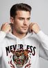 Hoodie Herren Print Tiger Aufdruck Schrift Motiv Kapuzen-Pullover Männer Fashion Streetstyle Neverless®preview