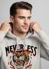 Hoodie Herren Print Tiger Aufdruck Schrift Motiv Kapuzen-Pullover Männer Fashion Streetstyle Neverless®preview