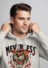 Hoodie Herren Print Tiger Aufdruck Schrift Motiv Kapuzen-Pullover Männer Fashion Streetstyle Neverless®preview