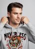 Hoodie Herren Print Tiger Aufdruck Schrift Motiv Kapuzen-Pullover Männer Fashion Streetstyle Neverless®preview