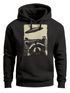 Hoodie Herren Print UFO Waschbär Racoon Aliens Fotodruck Kapuzenpulli  Frontprint Fashion Streetstyle Neverless®preview