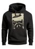 Hoodie Herren Print UFO Waschbär Racoon Aliens Fotodruck Kapuzenpulli  Frontprint Fashion Streetstyle Neverless®preview