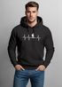 Hoodie Herren Print Wanderer Herzschlag Outdoor Natur Motiv Kapuzen-Pullover Männer Fashion Streetstyle Neverless®preview