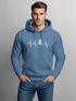 Hoodie Herren Print Wanderer Herzschlag Outdoor Natur Motiv Kapuzen-Pullover Männer Fashion Streetstyle Neverless®preview