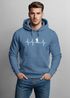 Hoodie Herren Print Wanderer Herzschlag Outdoor Natur Motiv Kapuzen-Pullover Männer Fashion Streetstyle Neverless®preview