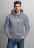 Hoodie Herren Print Wanderer Herzschlag Outdoor Natur Motiv Kapuzen-Pullover Männer Fashion Streetstyle Neverless®preview