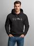 Hoodie Herren Print Wandern Berge Herzschlag Outdoor Aufdruck Motiv Männer Fashion Streetstyle Neverless®preview