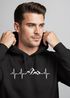 Hoodie Herren Print Wandern Berge Herzschlag Outdoor Aufdruck Motiv Männer Fashion Streetstyle Neverless®preview