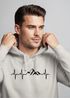 Hoodie Herren Print Wandern Berge Herzschlag Outdoor Aufdruck Motiv Männer Fashion Streetstyle Neverless®preview
