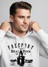 Hoodie Herren Retro Print Leuchturm Motiv Schriftzug Freeport Island Kapuzen-Pullover Männer Neverless®preview