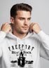Hoodie Herren Retro Print Leuchturm Motiv Schriftzug Freeport Island Kapuzen-Pullover Männer Neverless®preview
