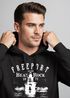 Hoodie Herren Retro Print Leuchturm Motiv Schriftzug Freeport Island Kapuzen-Pullover Männer Neverless®preview