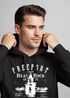 Hoodie Herren Retro Print Leuchturm Motiv Schriftzug Freeport Island Kapuzen-Pullover Männer Neverless®preview