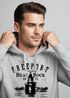 Hoodie Herren Retro Print Leuchturm Motiv Schriftzug Freeport Island Kapuzen-Pullover Männer Neverless®preview