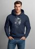 Hoodie Herren Santa Muerte La catrina Mexican Skull Dia de los Muertos Tattoo Design Kapuzen-Pullover Männer Neverless®preview