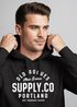 Hoodie Herren Schriftzug Aufschrift Schrift Retro College Freizeit Sport Kapuzen-Pullover Männer Fashion Streetstyle Neverless®preview