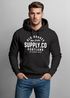 Hoodie Herren Schriftzug Aufschrift Schrift Retro College Freizeit Sport Kapuzen-Pullover Männer Fashion Streetstyle Neverless®preview